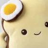 Cute yellow bread doll with fried egg decoration on top, cartoon pillow, plush toy, children's gift Application Scenario